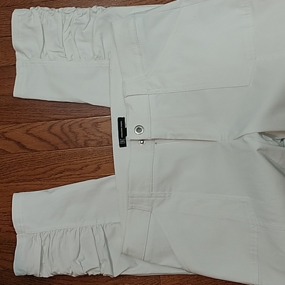 INC International Concepts White Crop Pants with Ankle Detail  14 - Picture 6 of 11